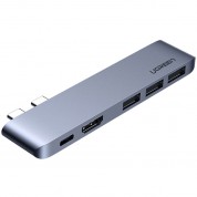 Ugreen 5-in-2 Usb-c Hub For Macbook Pro And Air (space Gray)