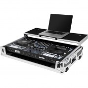 Headliner Flight Case With Laptop Platform And Wheels For Rane Dj Four And Dj Performer (silver/black)