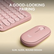 Logitech Pebble 2 Wireless Keyboard And Mouse Combo (tonal Rose)