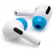 Adv. Eartune Fidelity Uf-a Universal-fit Foam Eartips For Airpods Pro (3-pack, Medium, Blue)