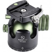 Sunwayfoto Th-55g Low-profile Ball Head With Lever Clamp And Quick Release Plate (green)