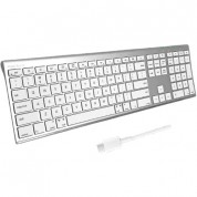 Macally Full-size Usb-c Keyboard For Mac (silver Aluminum)