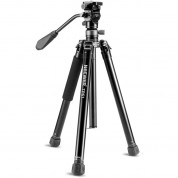 Neewer Tp61 Fluid Head Video Travel Tripod With Leveling Base