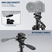 Neewer Tp61 Fluid Head Video Travel Tripod With Leveling Base