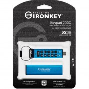 Kingston 32gb Ironkey Keypad 200 Usb-c 3.2 Gen 1 Flash Drive