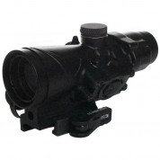 Browe 4x32 Tactical Optic Riflescope (7.62x39mm Red Chevron Reticle, Black)