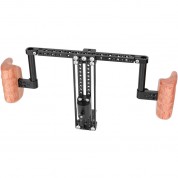 Camvate Height-adjustable Monitor Cage With Wooden Handgrips