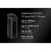 Netgear Nighthawk Rs700s Be19000 Wireless Tri-band Multi-gig Router