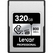 Lexar 320gb Professional Cfexpress Type A Card Silver Series