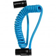 Kondor Blue Coiled Low-profile Right-angle Xlr Cable (12-24