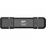 Silicon Power 500gb Ds72 Dual Usb 3.2 Gen 2 Portable Ssd (usb-c / Usb-a)