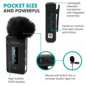 Movo Photo Wmx-2-c Wireless Microphone System For Mobile Devices (2.4 Ghz)