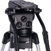 Miller Skyx 8 Fluid Head With Hd 1-stage Aluminum Tripod Mid-level Spreader & Rubber Feet