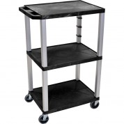 Luxor Three-shelf Plastic Utility Cart 42