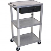 Luxor Three-shelf Plastic Utility Cart 42