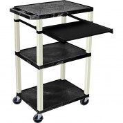 Luxor Three-shelf Plastic Utility Cart 42