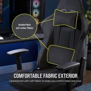 Corsair Tc100 Relaxed Gaming Chair (gray, Fabric)