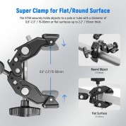 Neewer St85 Super Clamp With Dual Ball Head Magic Arm