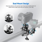 Neewer St85 Super Clamp With Dual Ball Head Magic Arm