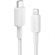 Anker Bio-braided Usb-c To Lightning Cable (white, 3')