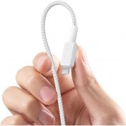 Anker Bio-braided Usb-c To Lightning Cable (white, 3')