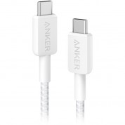 Anker 322 Braided Usb-c Cable (10', White)