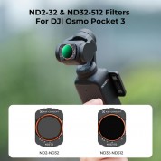 K&f Concept Nano-x Series Vnd Filter Kit With Green Coating For Dji Osmo Pocket 3 (vnd2-32 & Vnd32-512)