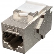 Simply45 S45-3270 Cat 6 Shielded Keystone Feed-thru Coupler With White Locking Tab (25-pack)