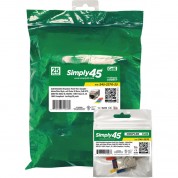 Simply45 S45-3270 Cat 6 Shielded Keystone Feed-thru Coupler With White Locking Tab (25-pack)