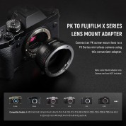 Neewer Pentax K Lens To Fujifilm X-mount Camera Lens Adapter