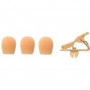 Shure Rpm153 Collar Clip And 3 Windscreens For Mx153 Earset Microphone (tan)