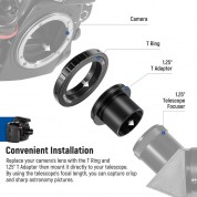 Neewer T-mount To Nikon F-mount Adapter Kit