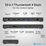 Plugable 13-in-1 Thunderbolt 4 Dock (black)