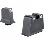 Trijicon Suppressor/optic Sight Set For Glock Slim Frame (white Front Outline, White Rear)