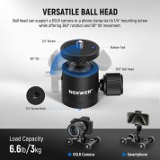 Neewer Sd002 Tabletop Camera Dolly With Ball Head And Smartphone Clamp