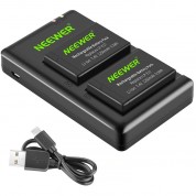 Neewer Lp-e17 Battery 2-pack With Dual Usb Charger (1250mah)