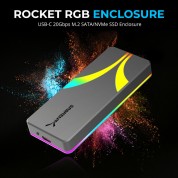 Sabrent Rocket Rgb Usb-c M.2 Sata/nvme Ssd Enclosure