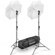 Neewer 24w Daylight Led Bulbs With Stands & Umbrellas (2-light Kit)