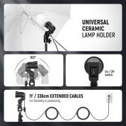 Neewer 24w Daylight Led Bulbs With Stands & Umbrellas (2-light Kit)