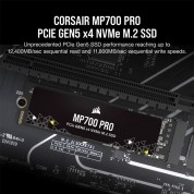 Corsair 2tb Mp700 Pro Nvme Pcie 5.0 M.2 Internal Ssd (no Heatsink)