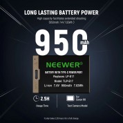 Neewer Lp-e17 Usb-c Rechargeable Battery (7.4v, 950mah)