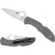 Spyderco Delica 4 Lightweight Flat Ground Folding Knife (gray)