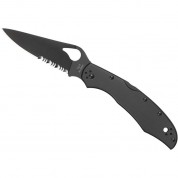 Spyderco Byrd Cara Cara Folding Knife (black Combinationedge Blade, Black Stainless Steel Handle)