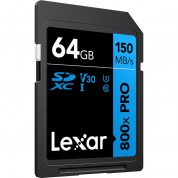 Lexar 64gb High-performance 800x Pro Uhs-i Sdxc Memory Card (blue Series)