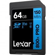 Lexar 64gb High-performance 800x Pro Uhs-i Sdxc Memory Card (blue Series)