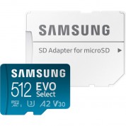 Samsung 512gb Evo Select Microsdxc Card With Sd Adapter