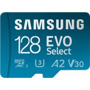 Samsung 128gb Evo Select Microsdxc Card With Sd Adapter