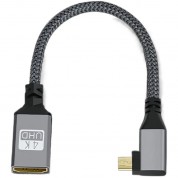 Digitalfoto Solution Limited 4k Left-angle Micro-hdmi Male To Hdmi Female Cable (7.8