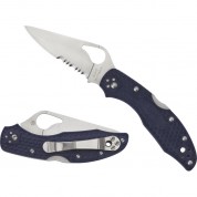 Spyderco Byrd Meadowlark 2 Folding Knife (frn Handle, Blue)