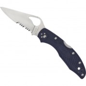 Spyderco Byrd Meadowlark 2 Folding Knife (frn Handle, Blue)